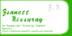 zsanett missuray business card